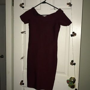Burgundy dress
